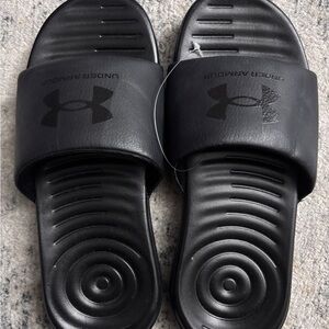 Under Armour Black Athletic Slides